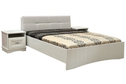 Кровать двойная с мягким изголовьем Турин П036.125М