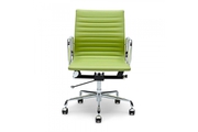 Кресло Eames Style Ribbed Office Chair EA 117 салатовая кожа