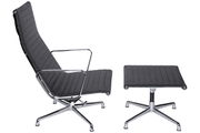 Кресло Eames Style Ribbed Lounge Chair &amp; Ottoman EA124/EA125