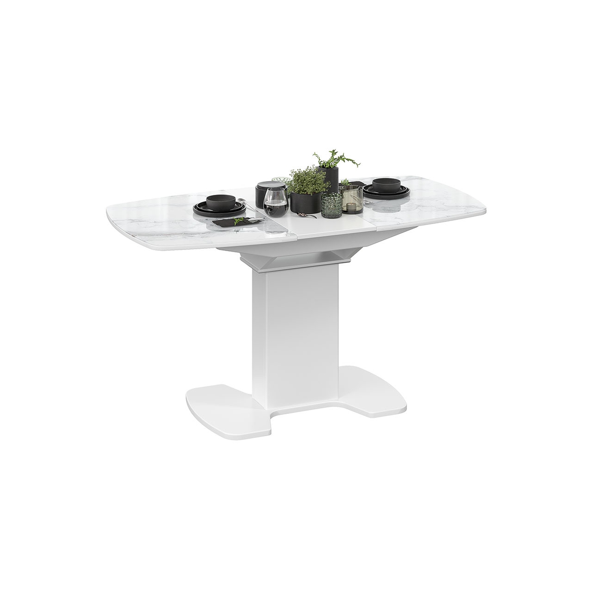 Портофино стол обеденный раздвижной со стеклом