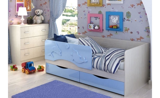 Детские кровати с ящиками для игрушек и белья