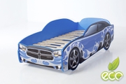 Детская кровать-машина Додж-М синий (LIGHT)