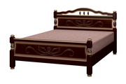 Кровать Карина-5 (массив сосны) темный орех
