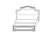Кровать 180х200 с мягким изголовьем Деметра