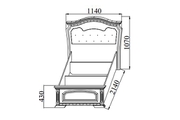 Кровать 90х200 с мягким изголовьем Деметра