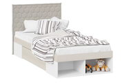Кровать с мягкой спинкой и ящиком СМ-386.12.004 Сканди